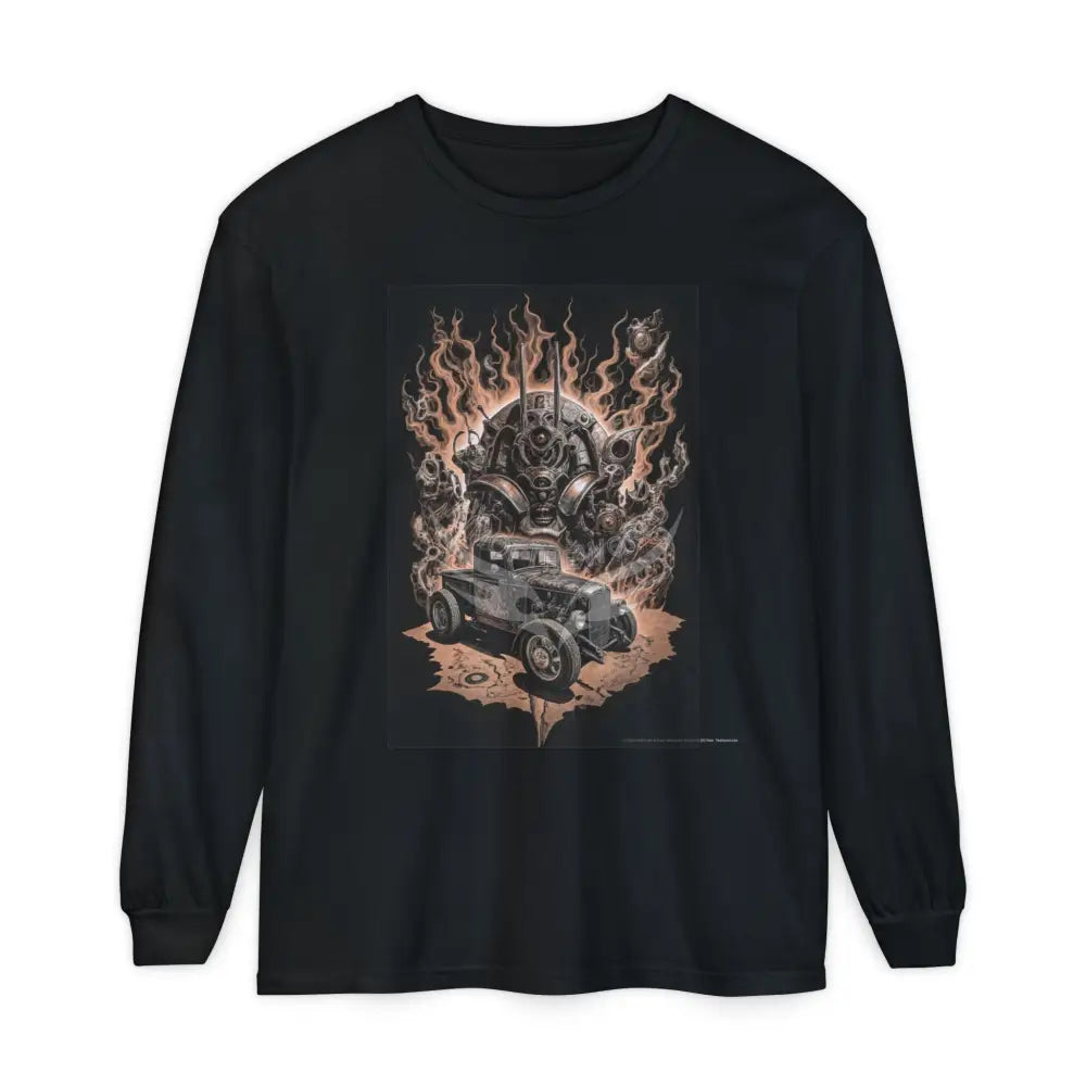 Men’s Long Sleeve Tee Pickup Truck Black / S Long-sleeve