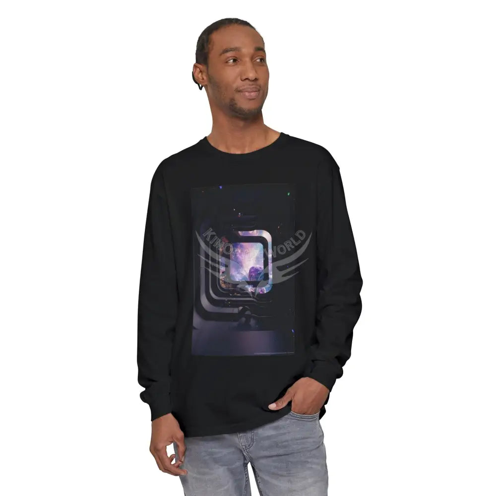 Men’s Shirt Cosmic Portal Photo Long Sleeve Tee Long-sleeve