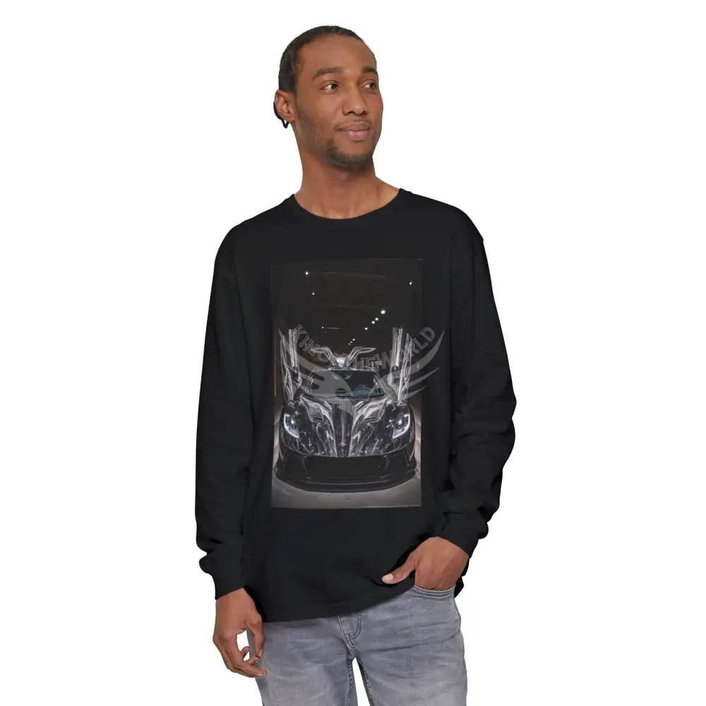 Men’s Shirt Luxury Sports Car Photo Long Sleeve Tee Long-sleeve
