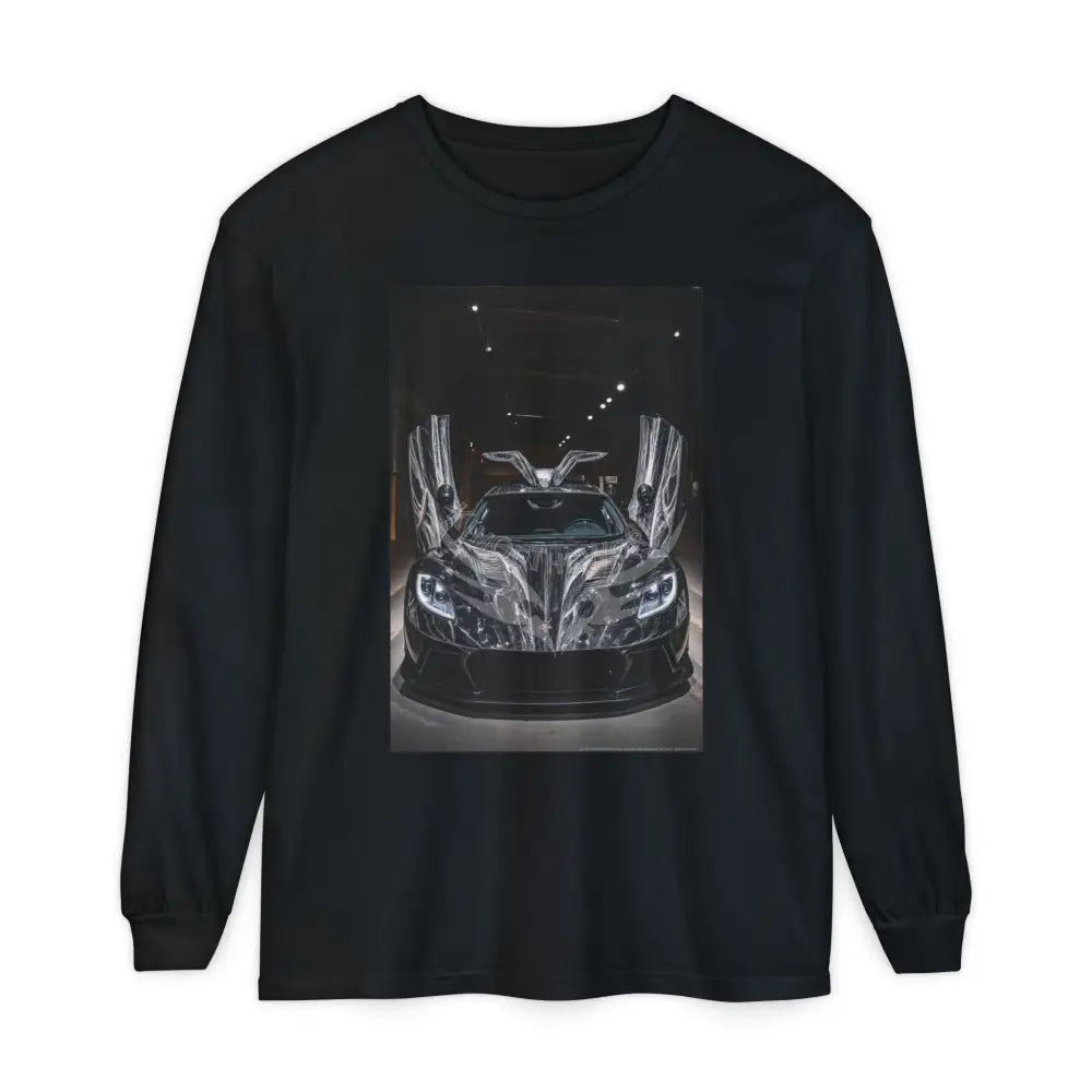 Men’s Shirt Luxury Sports Car Photo Long Sleeve Tee Black / S Long-sleeve