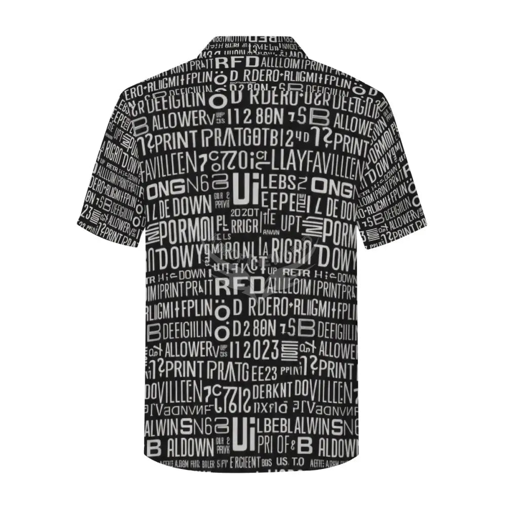 Men’s Short-Sleeve Button-Down Shirt - All Over Print Men’s T-shirts