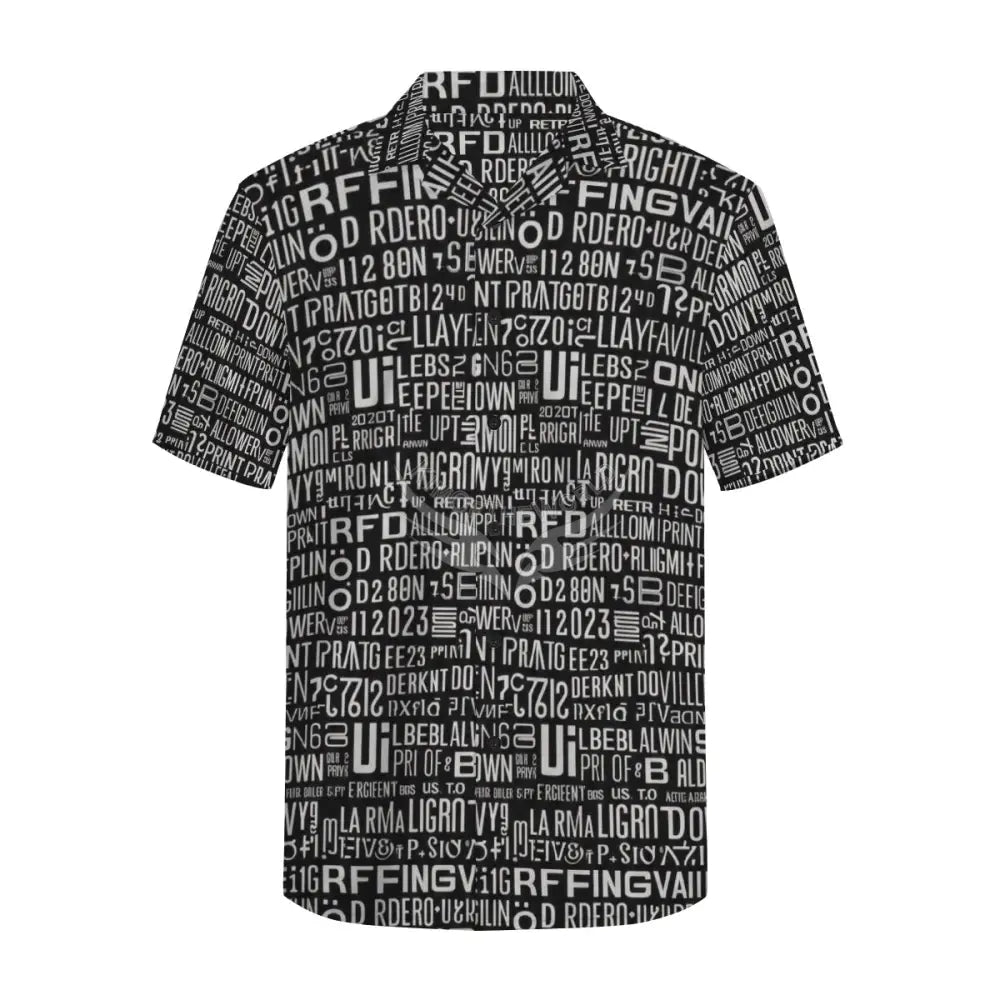 Men’s Short-Sleeve Button-Down Shirt - All Over Print Men’s T-shirts