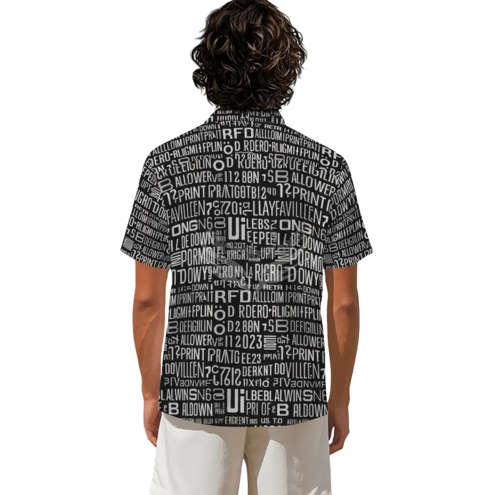 Men’s Short-Sleeve Button-Down Shirt - All Over Print Men’s T-shirts