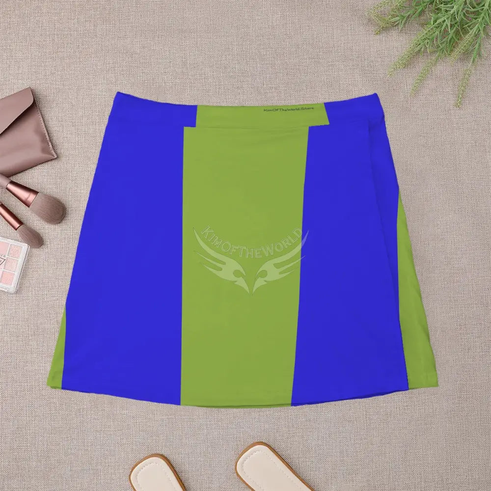 Mini Skirt - Blue and Green Ladies Suit Pcs Women’s Skirts & Dresses