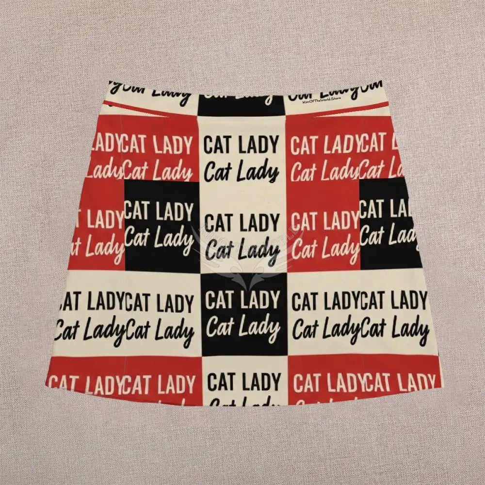Mini Skirt - Cat Lady KOTW Design Print Women’s Skirts & Dresses