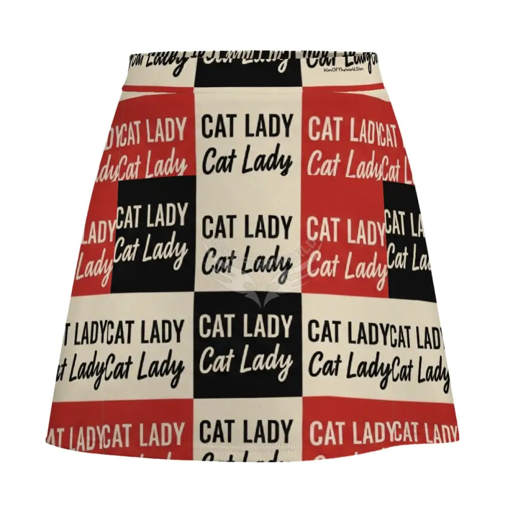 Mini Skirt - Cat Lady KOTW Design Print Women’s Skirts & Dresses