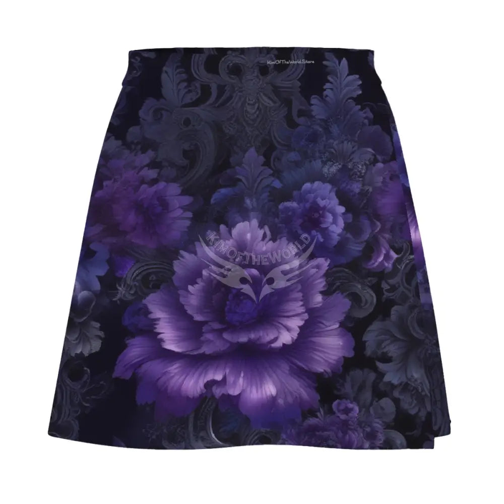 Mini Skirt - Deep Purple Floral Suit Women’s Skirts & Dresses