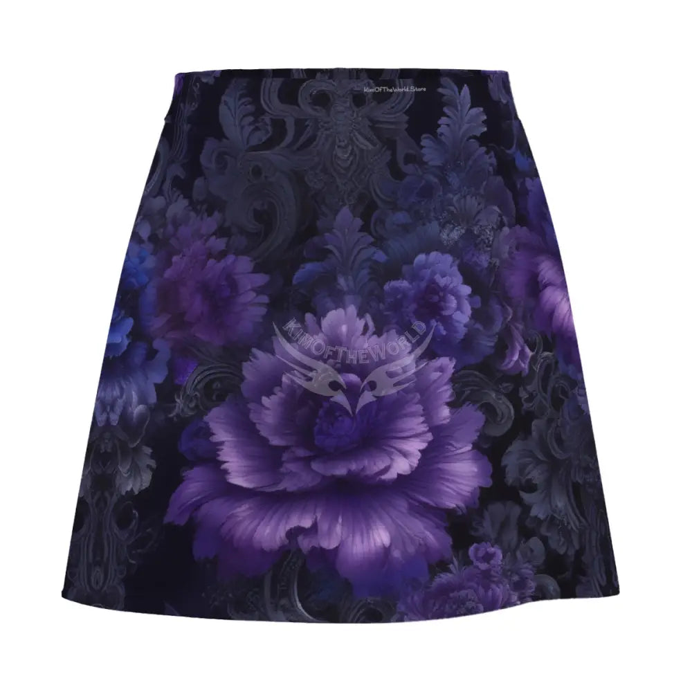 Mini Skirt - Deep Purple Floral Suit Women’s Skirts & Dresses