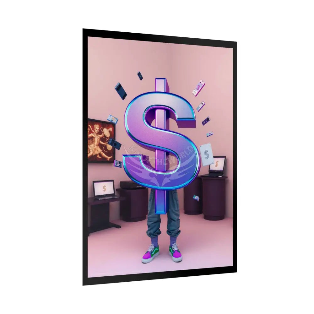 Money Sign Comical — Rolled Wall Art Poster