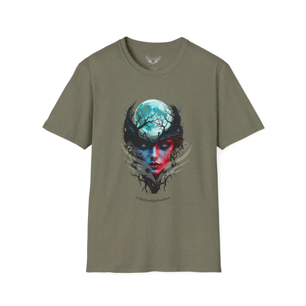 Moon Branch Empowered Lady Tee - Softstyle T-Shirt Heather Military Green / S T-Shirt