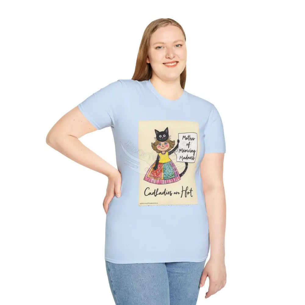 ’Mother of Meowing Madness’ Cat Lady Kitty Parent Tee - Art Softstyle T-Shirt T-Shirt