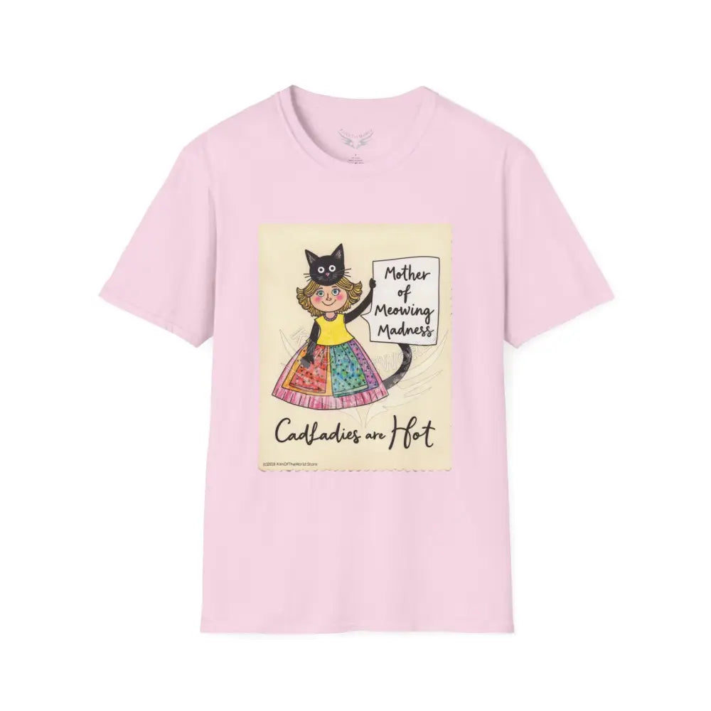 ’Mother of Meowing Madness’ Cat Lady Kitty Parent Tee - Art Softstyle T-Shirt Light Pink / S T-Shirt