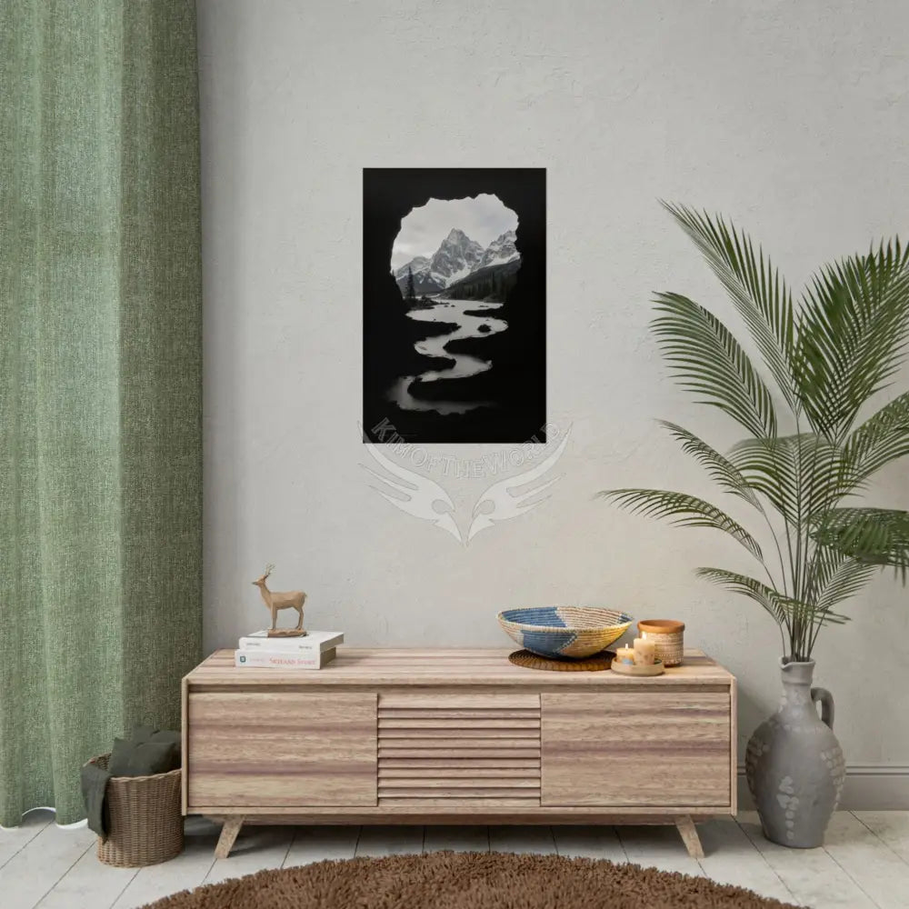 Mountain View Cave Goth Landscape Poster — Colorful Rolled Art Print Poster