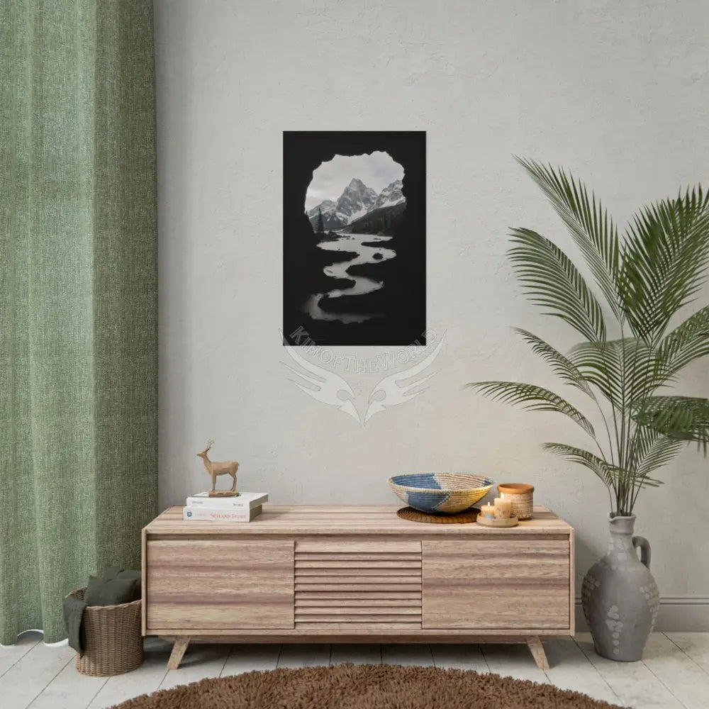 Mountain View Cave Goth Landscape Poster — Colorful Rolled Art Print Poster