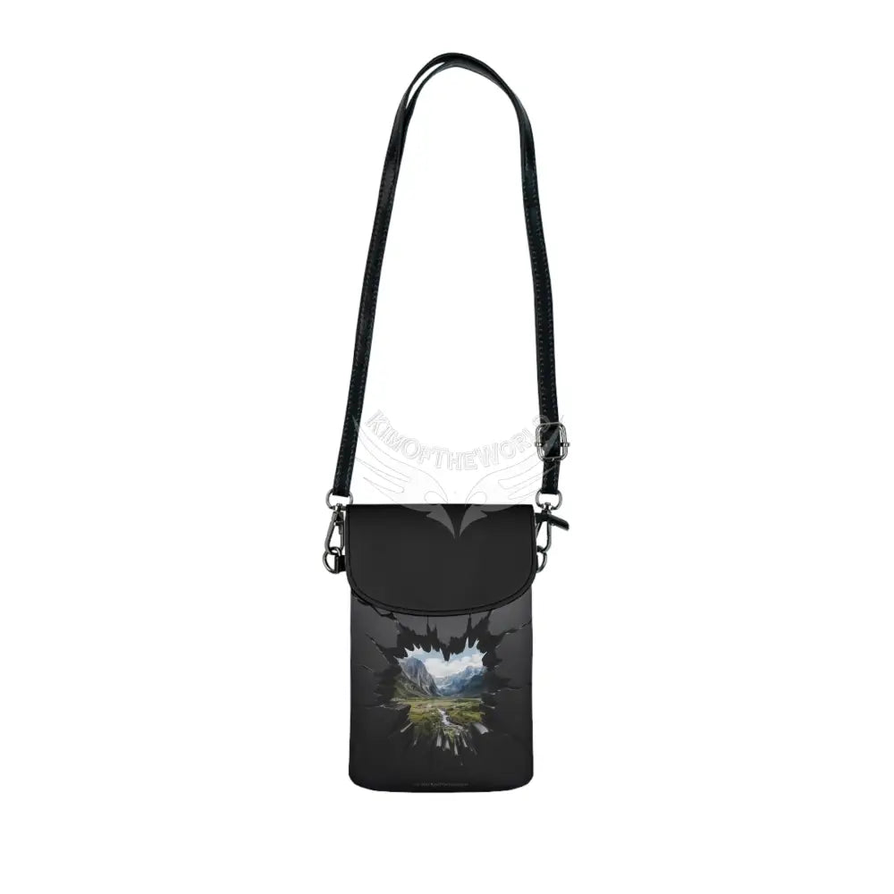 Mountains Break Out Window Phone Wallet — Small Crossbody Phone Purse 7.5’’ × 4.9’’ × 1’’ Bags