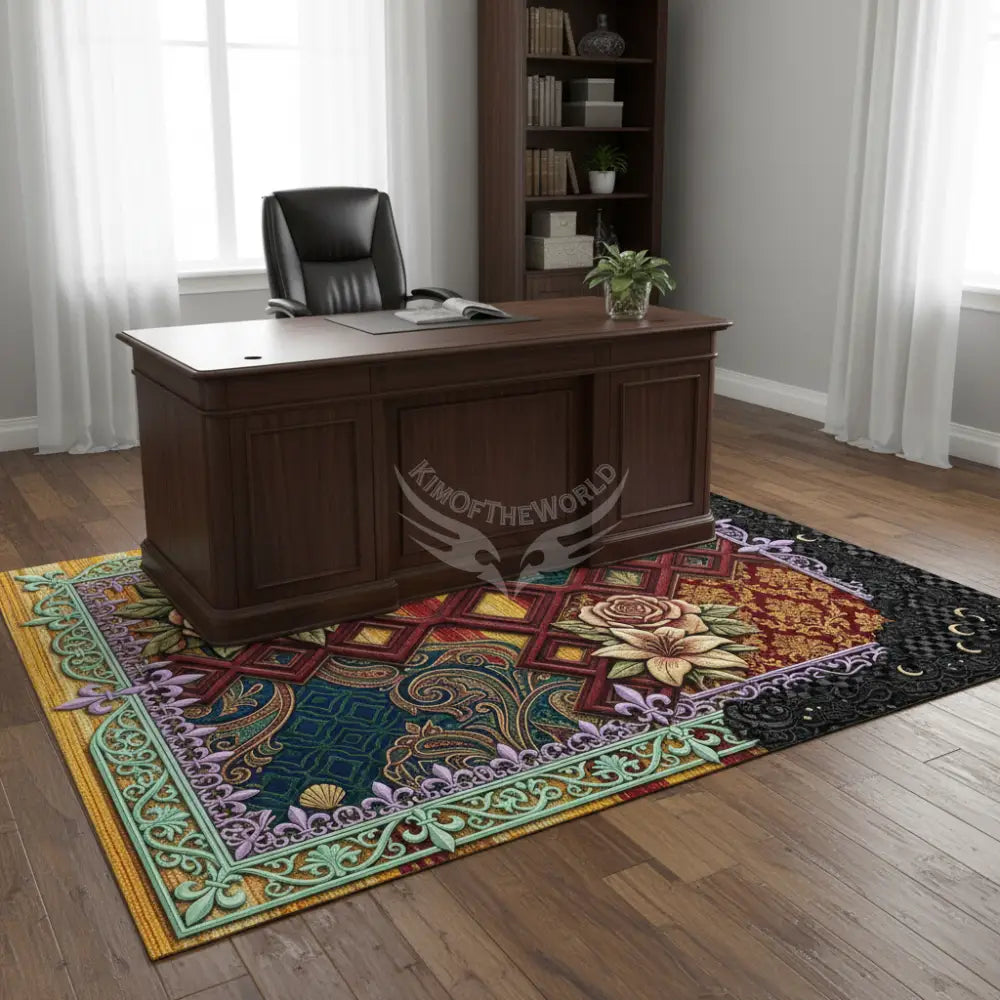 Multi-patch Random Print Small Area Rug Floor Carpet 8x5.3 - 96’’x64’’ - Rugs & Mats