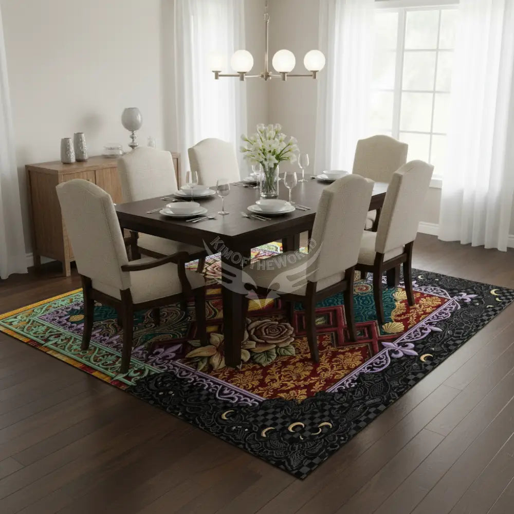 Multi-patch Random Print Small Area Rug Floor Carpet 8x5.3 - 96’’x64’’ - Rugs & Mats
