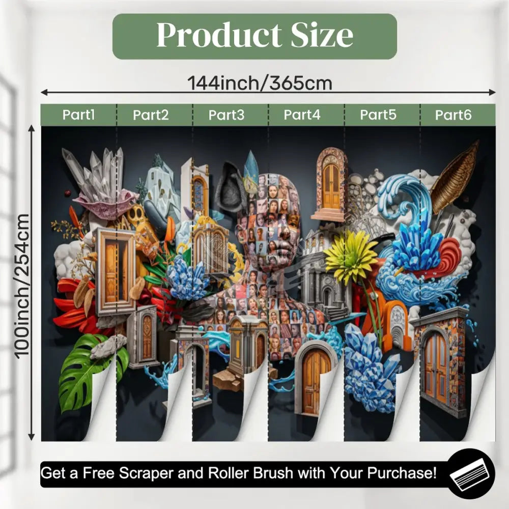 Unpasted Mural Wallpaper 144’’x100’’ - 144’’x100’’ - Wall Coverings
