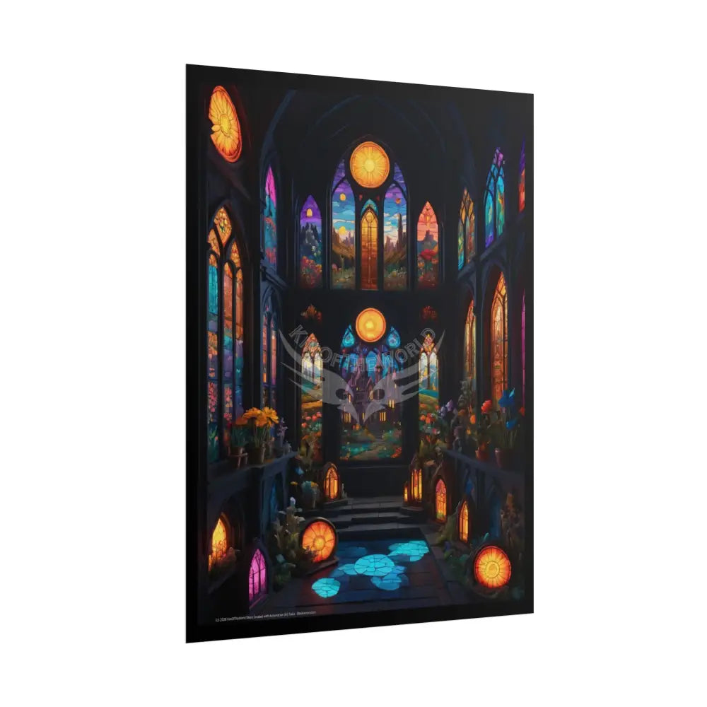 MultiLevel Cathedral 3D House Art Poster — Antique Trinkets & Cabinets Art Print Poster