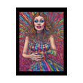 Multiverse Prints Colorful Floral Ribbon Curls with Ladies - Weird & Unusual Sexy Art Print 18″ x 24″ (Vertical) / Semi