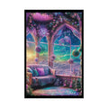 Mystic Cozy Interior Rolled Poster — Quaint Room with Scenic Window View 20″ x 30″ (Vertical) / Semi Glossy Poster