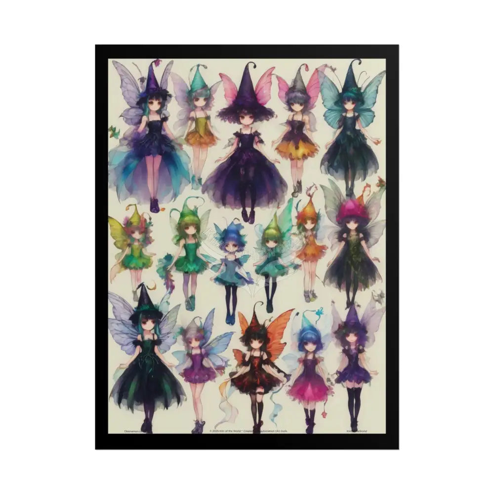 Naughty Anime Fairy Faerie Fae Forest Fest - Wall Art Posters 18″ x 24″ (Vertical) / Matte Poster