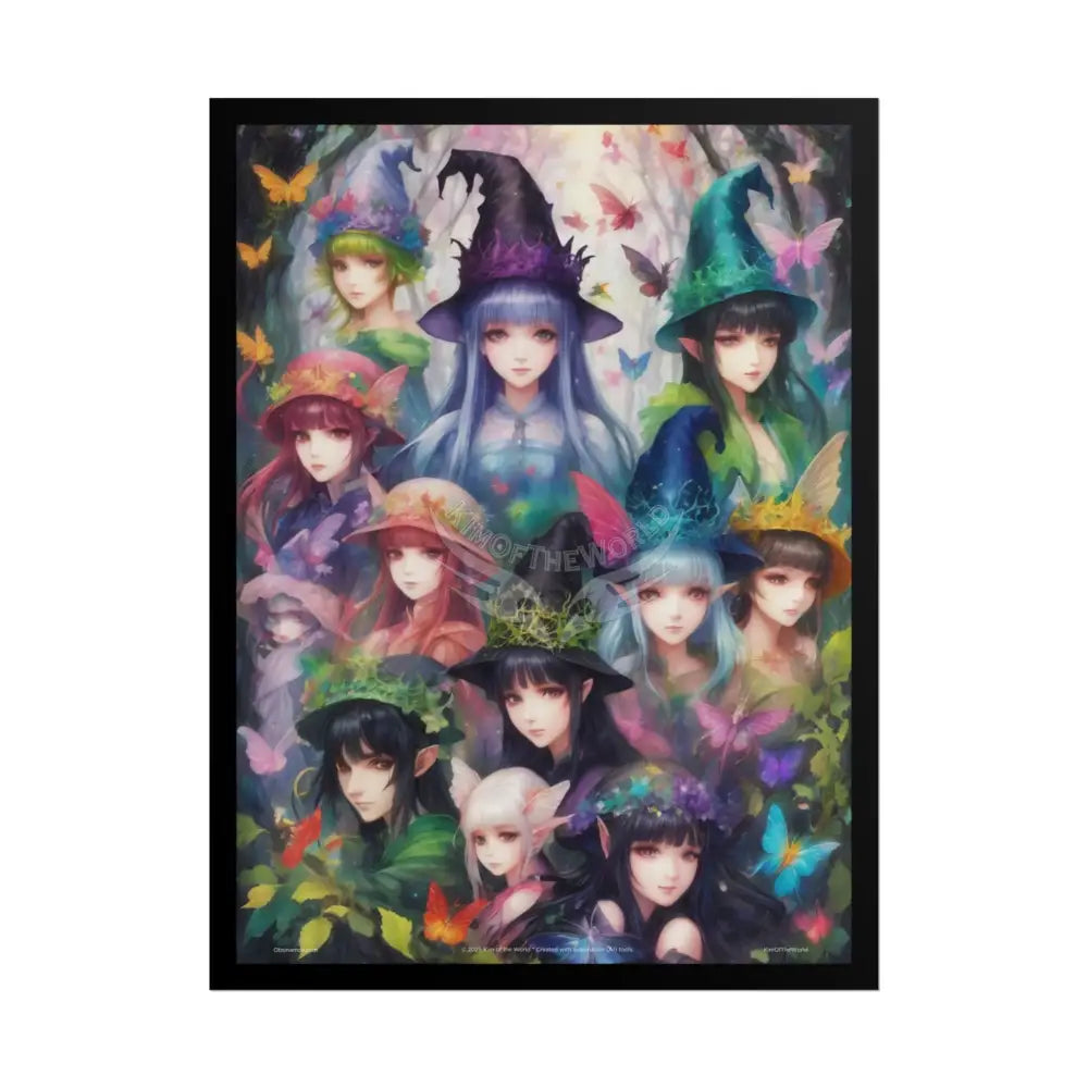 Naughty Anime Fairy Faerie Fae Forest Fest - Wall Art Posters 18″ x 24″ (Vertical) / Matte Poster