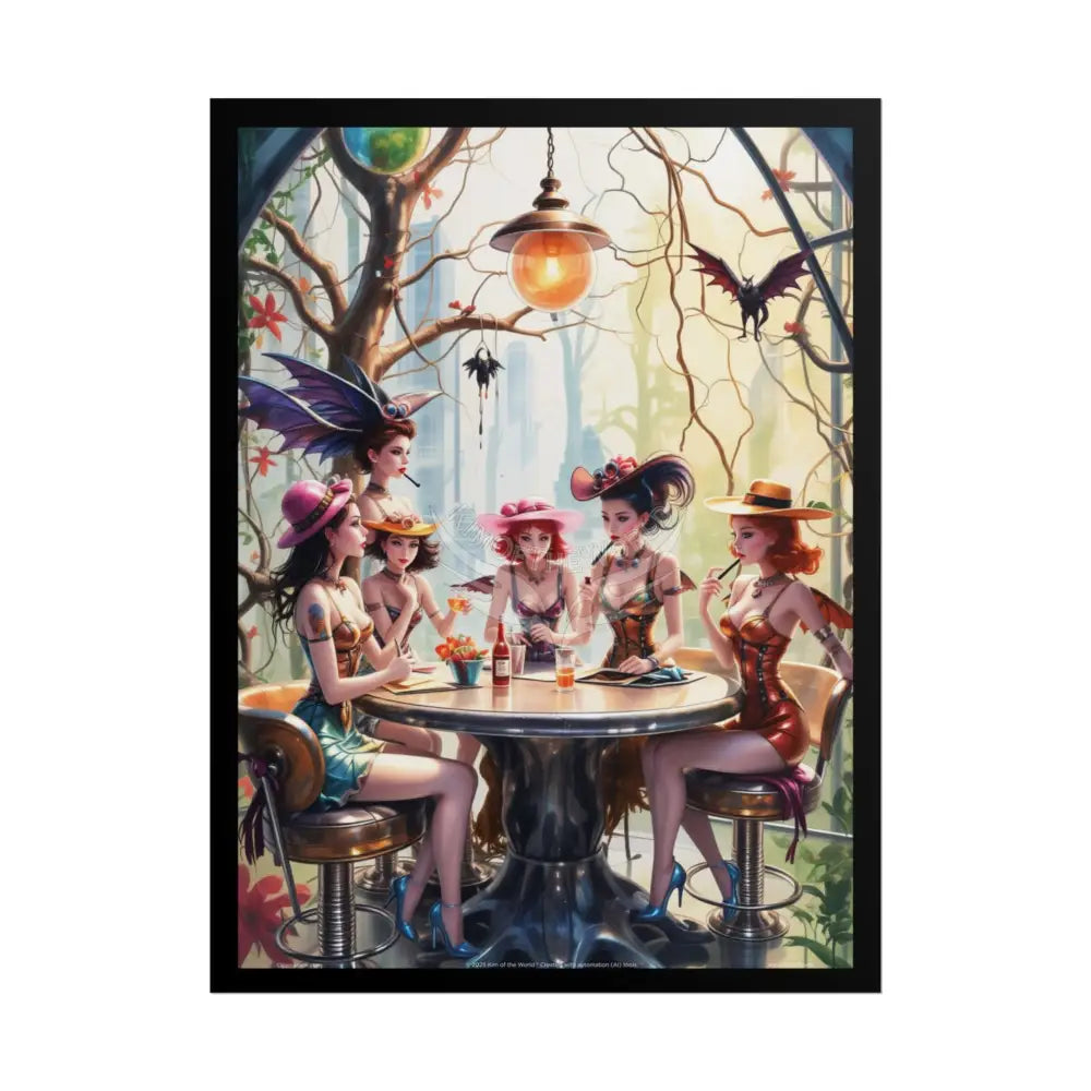 Naughty Anime Smoking Fairy Faerie Fae Forest Fest - Wall Art Posters 18″ x 24″ (Vertical) / Matte Poster