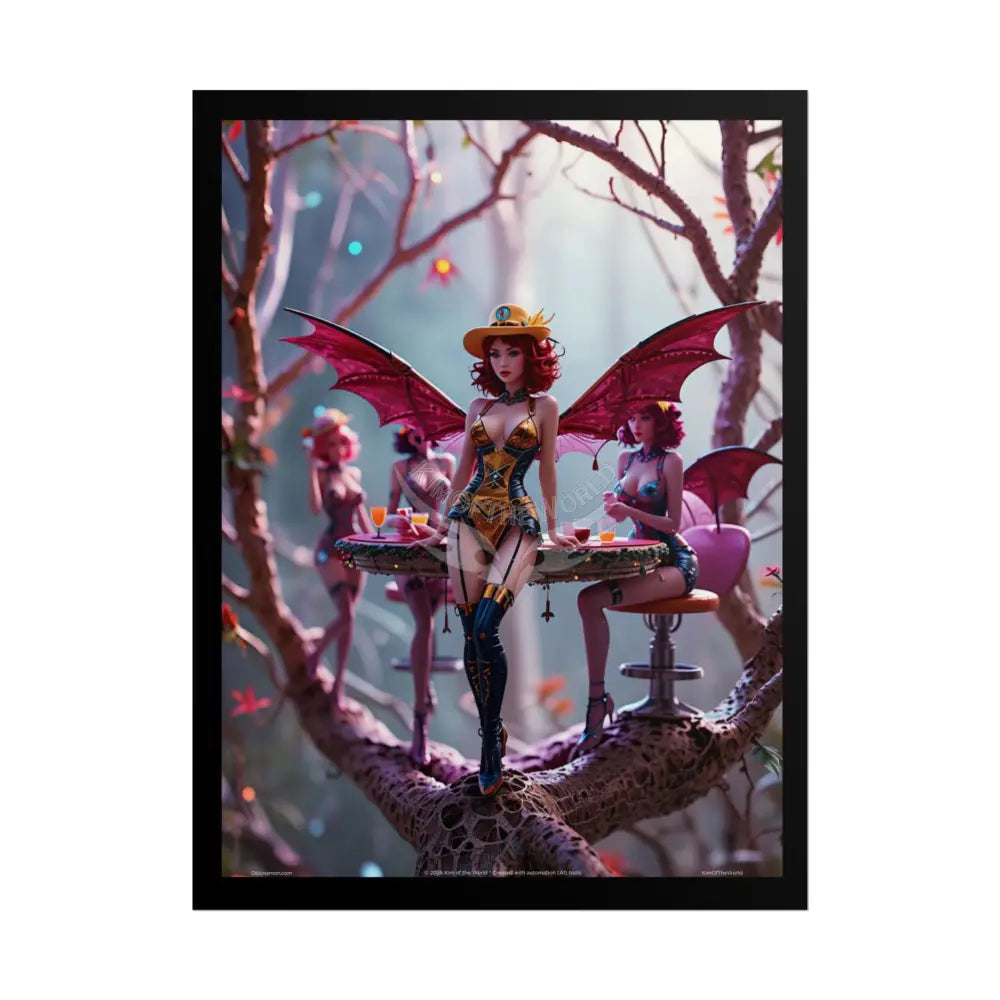 Naughty Anime Smoking Fairy Faerie Fae Forest Fest - Wall Art Posters 18″ x 24″ (Vertical) / Matte Poster