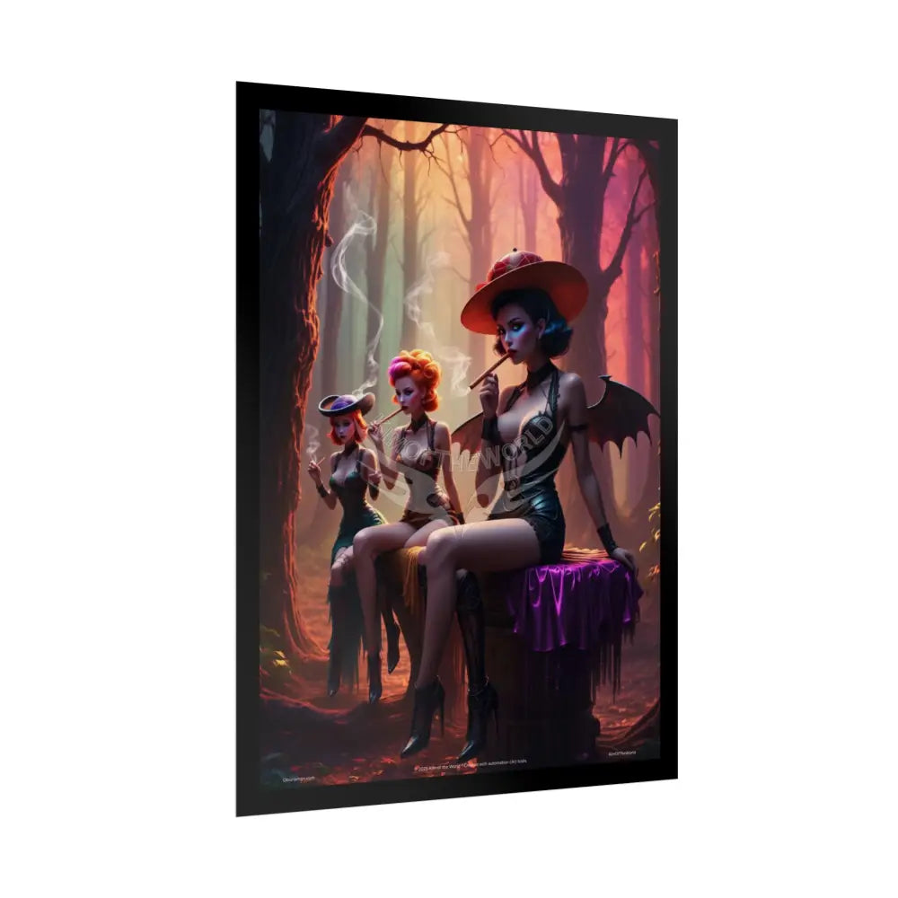 Naughty Anime Smoking Fairy Faerie Fae Forest Fest - Wall Art Posters Poster