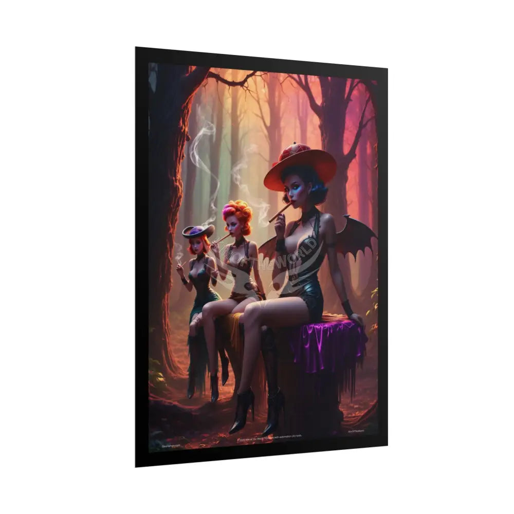 Naughty Anime Smoking Fairy Faerie Fae Forest Fest - Wall Art Posters Poster