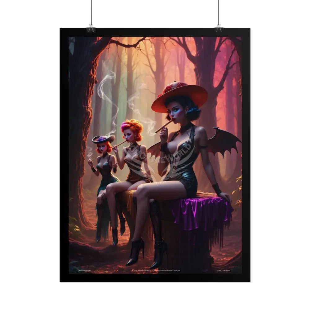 Naughty Anime Smoking Fairy Faerie Fae Forest Fest - Wall Art Posters Poster