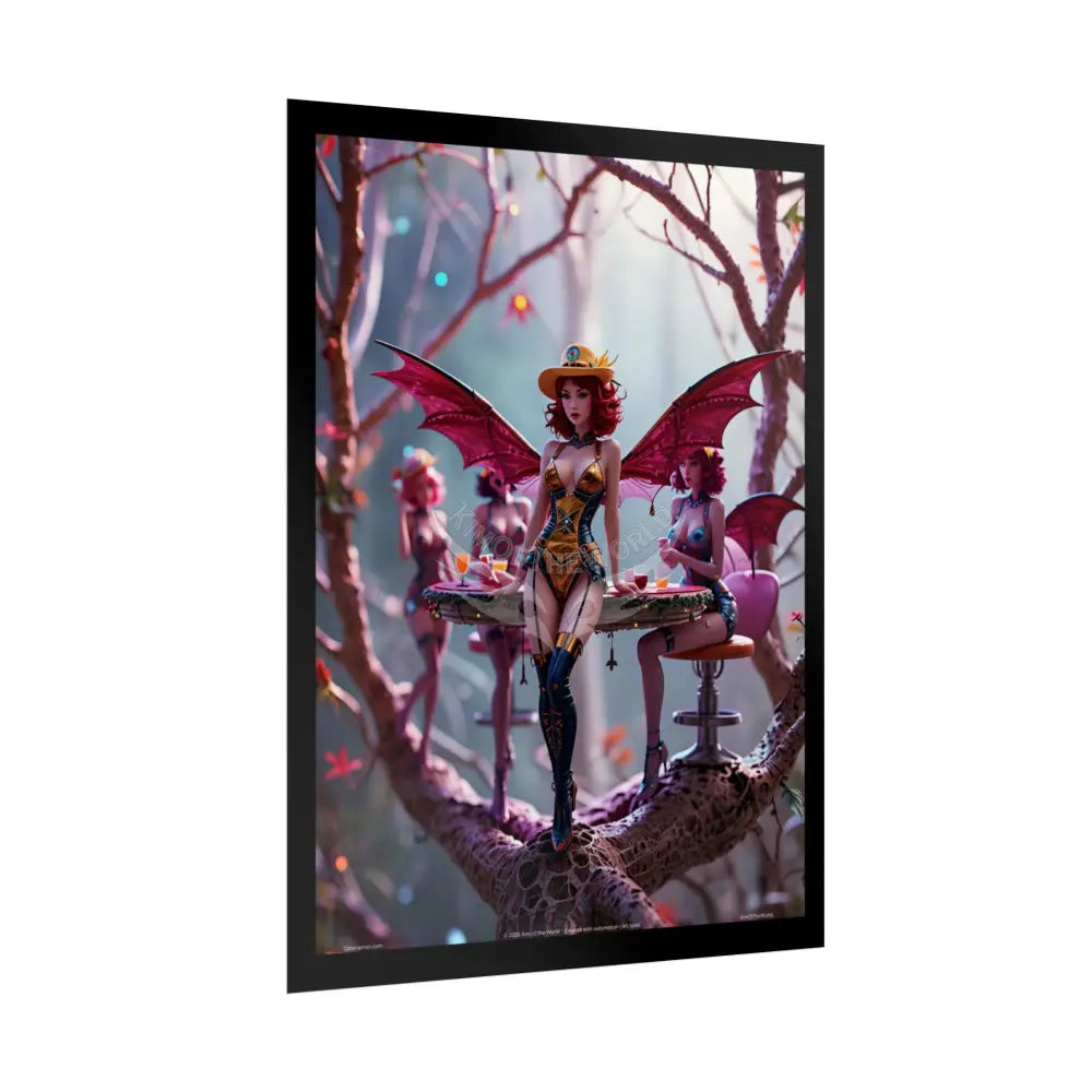 Naughty Anime Smoking Fairy Faerie Fae Forest Fest - Wall Art Posters Poster