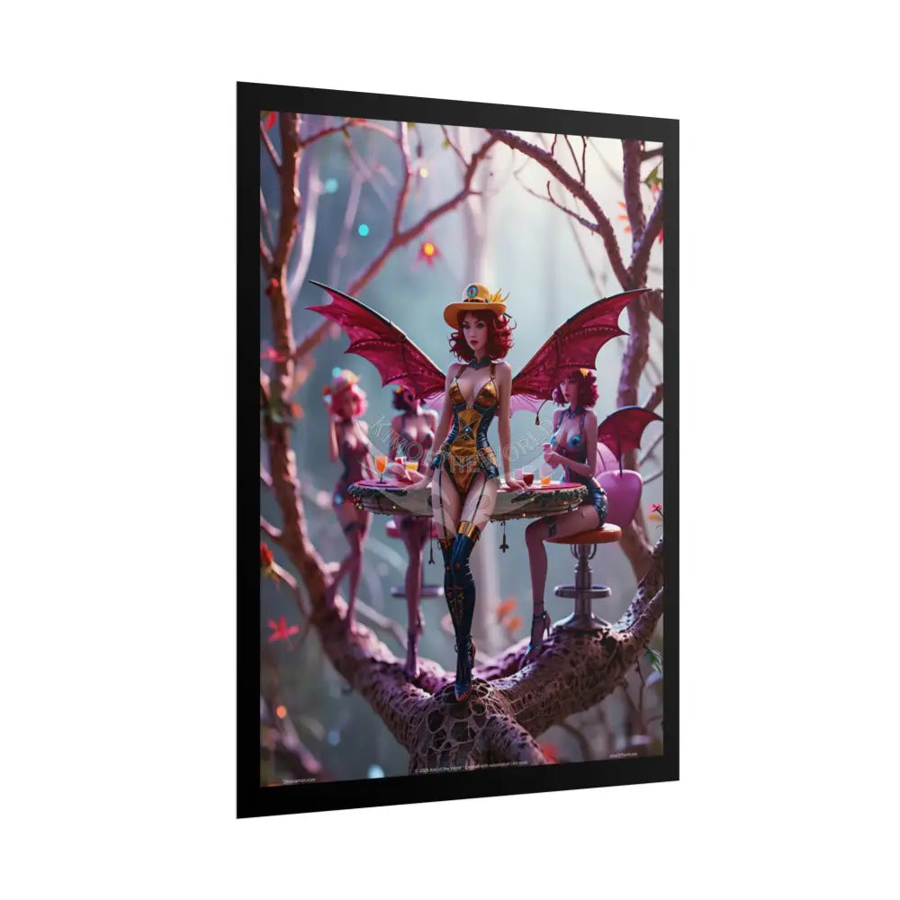Naughty Anime Smoking Fairy Faerie Fae Forest Fest - Wall Art Posters Poster