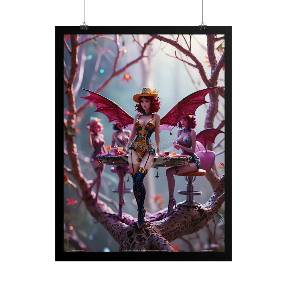 Naughty Anime Smoking Fairy Faerie Fae Forest Fest - Wall Art Posters Poster
