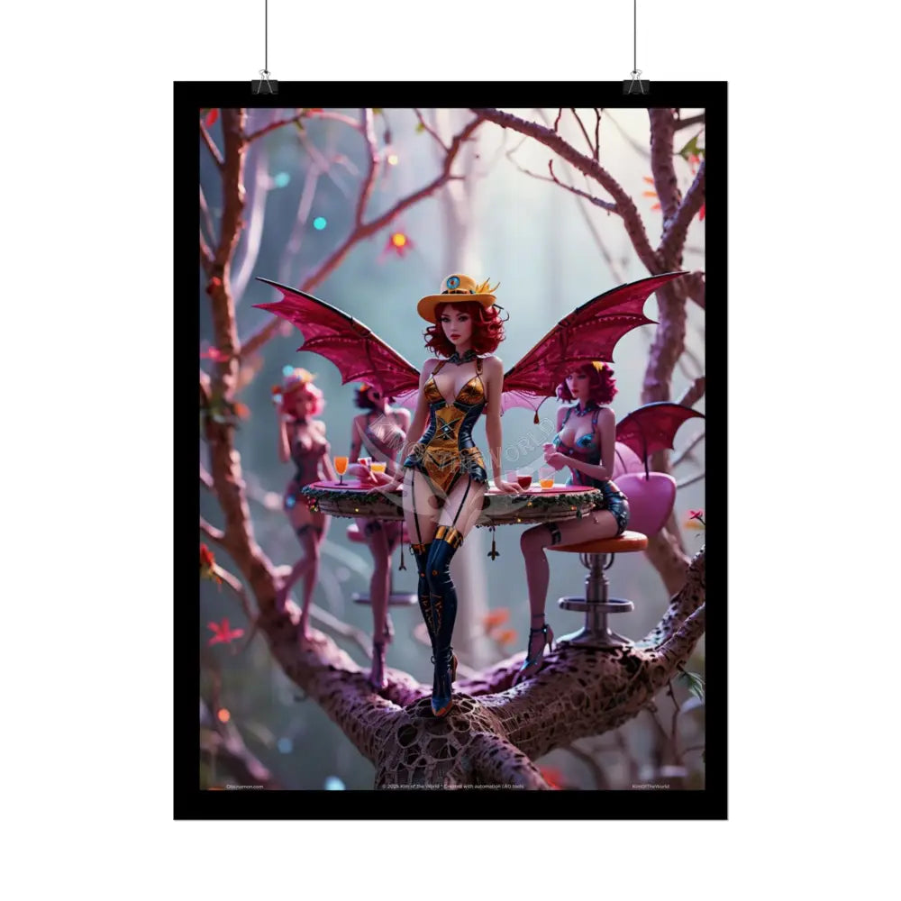 Naughty Anime Smoking Fairy Faerie Fae Forest Fest - Wall Art Posters Poster