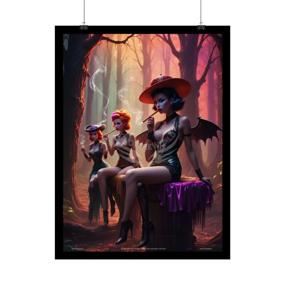 Naughty Anime Smoking Fairy Faerie Fae Forest Fest - Wall Art Posters Poster