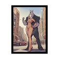 Naughty Cartoon Giant Slightly Naughty Anthro Anime Couple Beauty and the Beast Girl Lady Woman Rolled Poster Art 18″ x