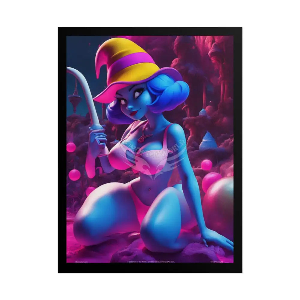 Naughty Cartoon Nymphs Artistic Empowerment Woman Art Poster Print 18″ x 24″ (Vertical) / Matte Poster