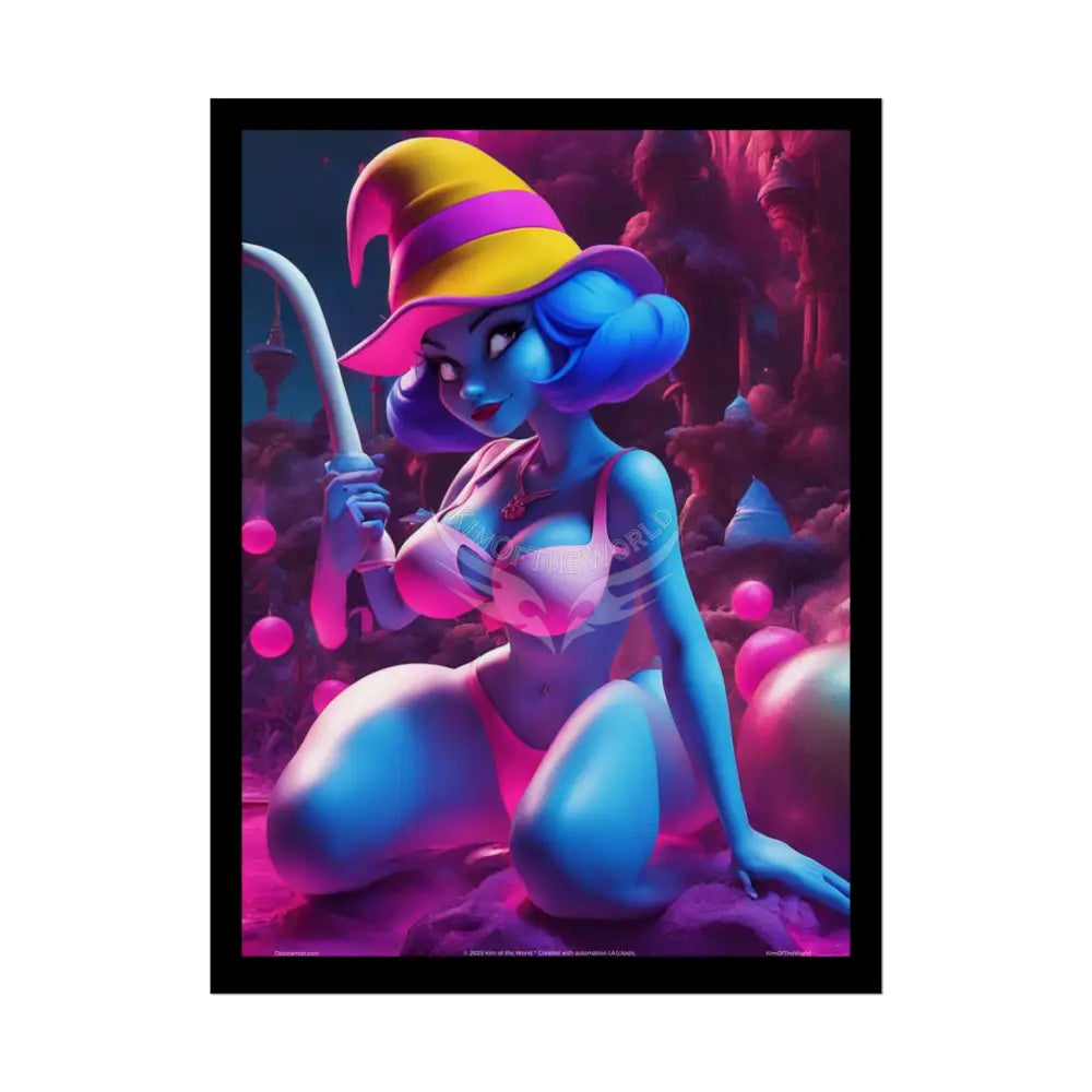 Naughty Cartoon Nymphs Artistic Empowerment Woman Art Poster Print 18″ x 24″ (Vertical) / Semi Glossy Poster