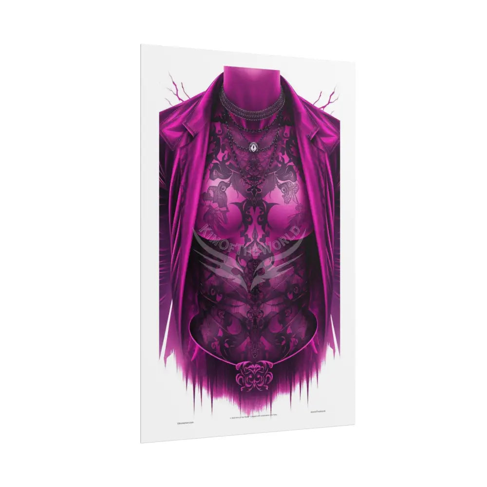 ’No Labels’ Androgynous Vaporwave Tattooed Person - Sexy Smoking Rolled Poster Poster