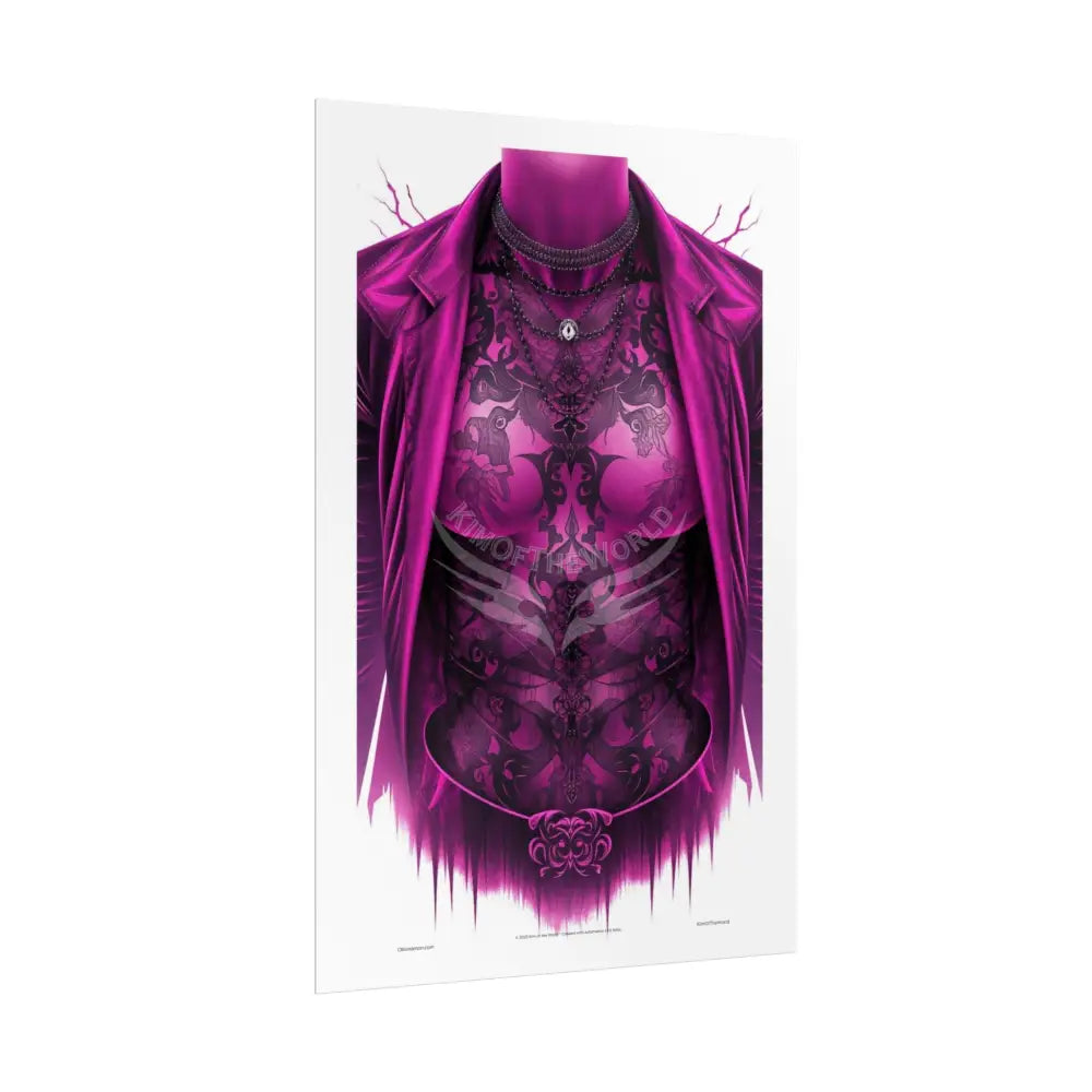 ’No Labels’ Androgynous Vaporwave Tattooed Person - Sexy Smoking Rolled Poster Poster