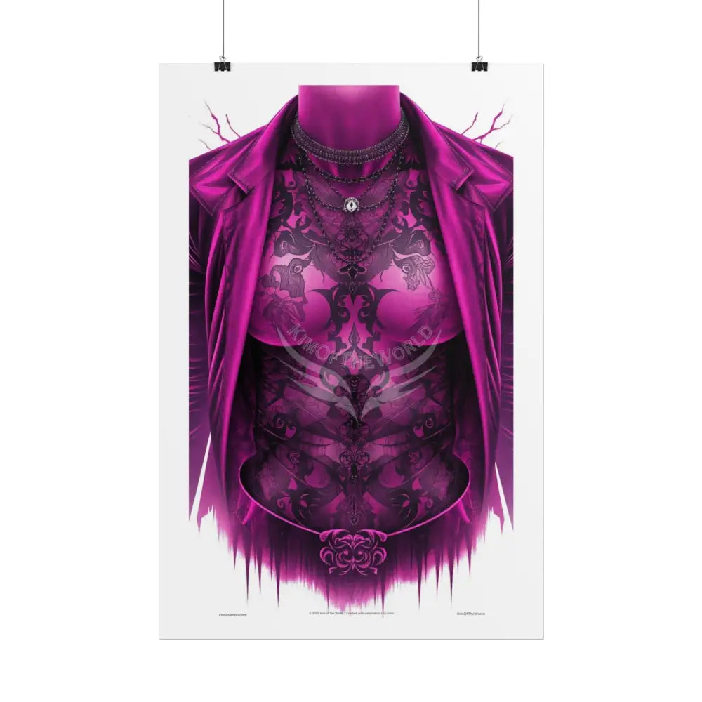 ’No Labels’ Androgynous Vaporwave Tattooed Person - Sexy Smoking Rolled Poster Poster