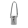 ’No Labels’ Printed Lady Grey Cell Phone Purse Wallet — Small Crossbody Phone Purse 7.5’’ × 4.9’’ × 1’’ Bags