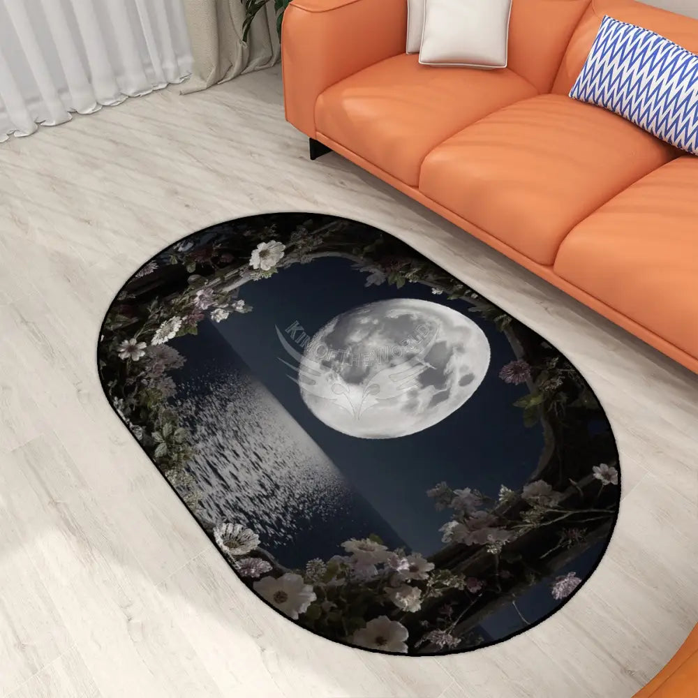 Oceanview Full Moon Window Multiple Sizes Oval Area Rug Rugs & Mats