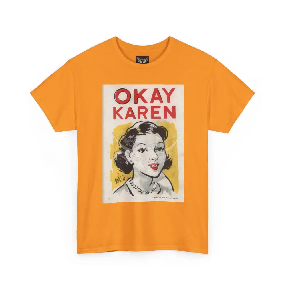 ’Okay Karen’ Comic Storybook Art Tee – Artistic Graphic Blender Exclusive T-Shirts T-Shirt