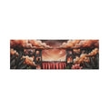 Orange Blended Magic Windows Satin Canvas Print — Surreal Cozy Room Wall Art 36’’ x 12’’ (Horizontal) / 1.25’’ Canvas
