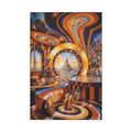 Orange Retro Wave 3D MultiLevel Funky Matte Canvas — ’Welcome to a Beautiful Surreal World’ 24’’ x 36’’ (Vertical)