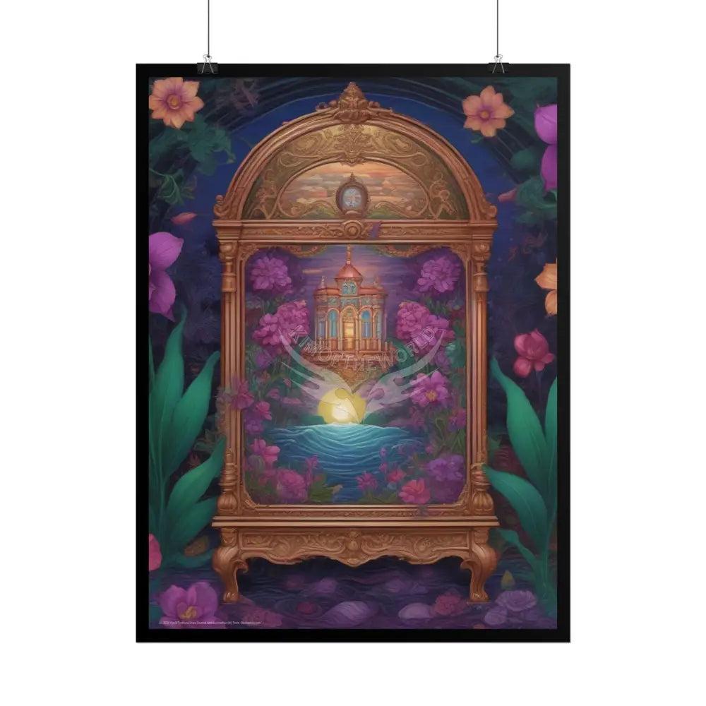 Orchid Treasure Box Rolled Poster — Botanical Wall Art Print Poster