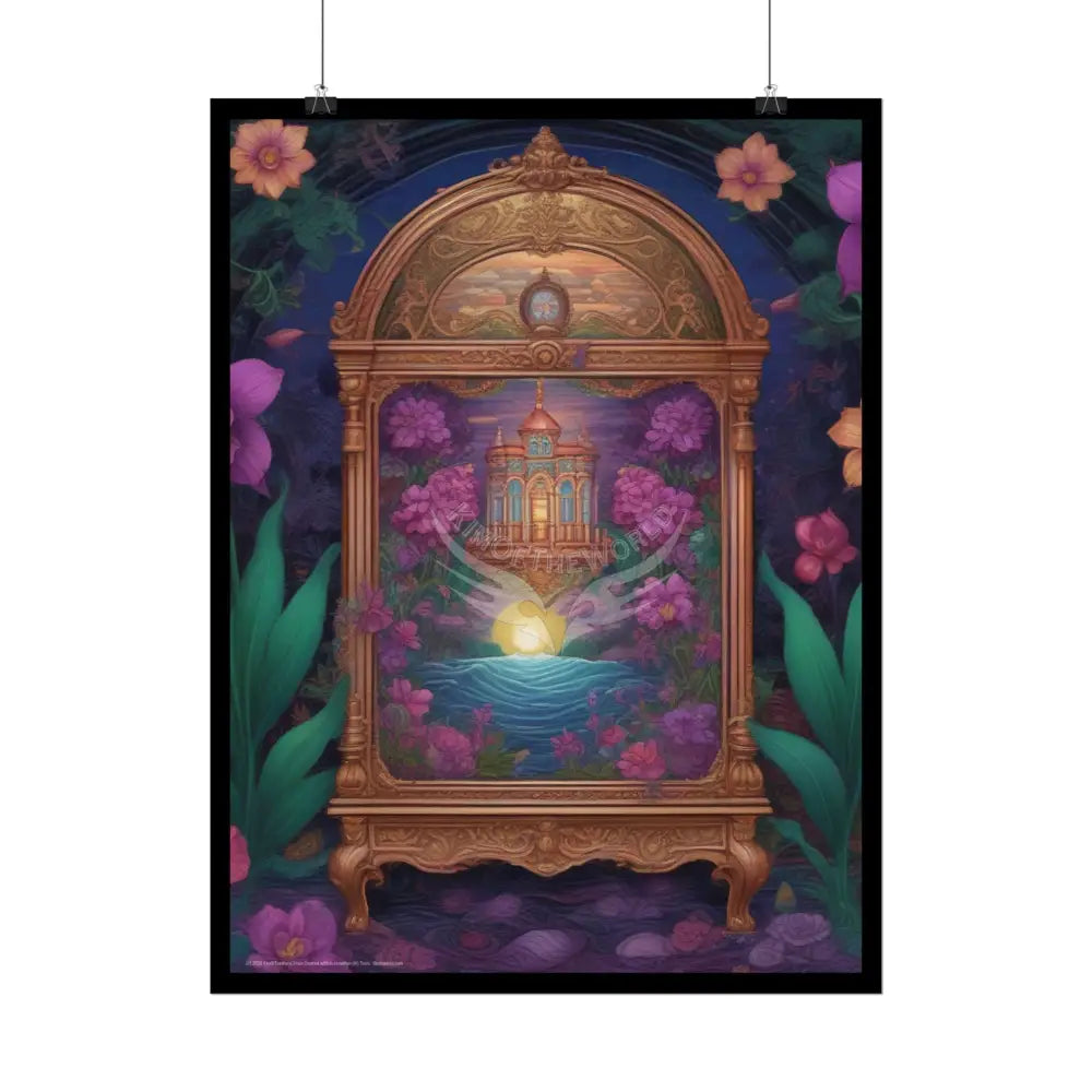 Orchid Treasure Box Rolled Poster — Botanical Wall Art Print Poster